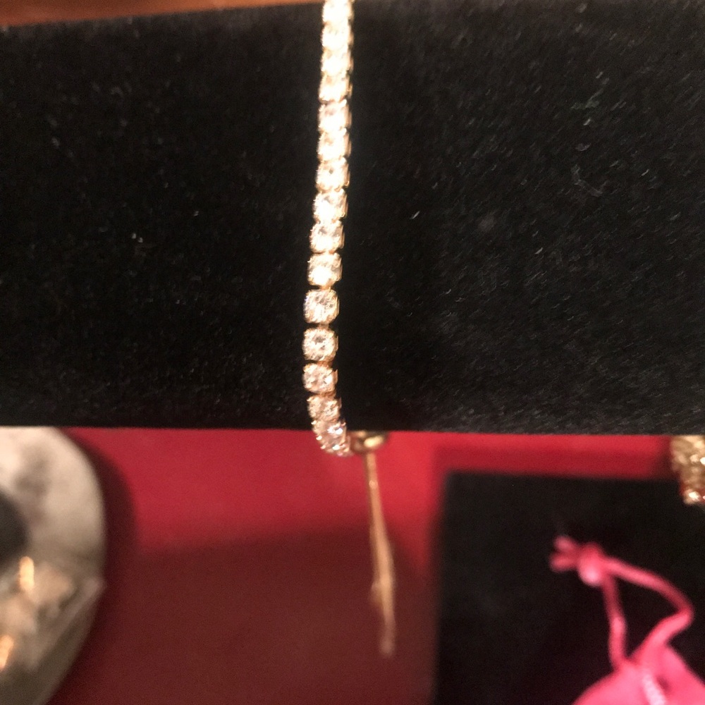 Cz zircon gold filled adjustable bracelet
